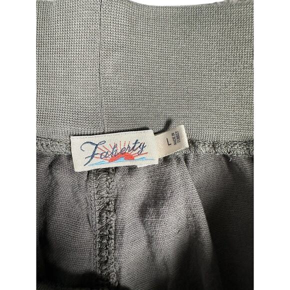 Faherty Arlie Day Pants Sz Large Tencel Linen Blend Pull On Jogger Olive Green - Picture 3 of 7